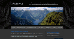 Desktop Screenshot of fiordlandhelicopters.co.nz